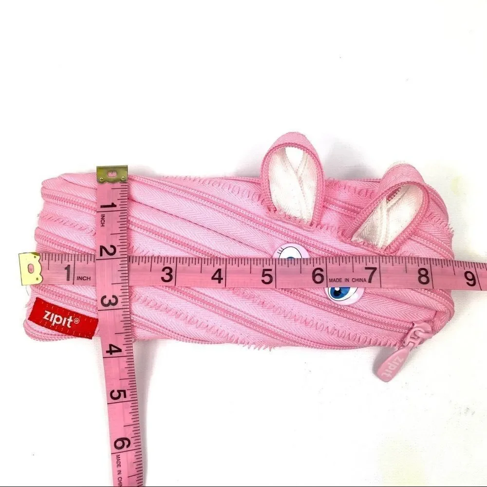 Zipit pink bunny zipper cosmetics case